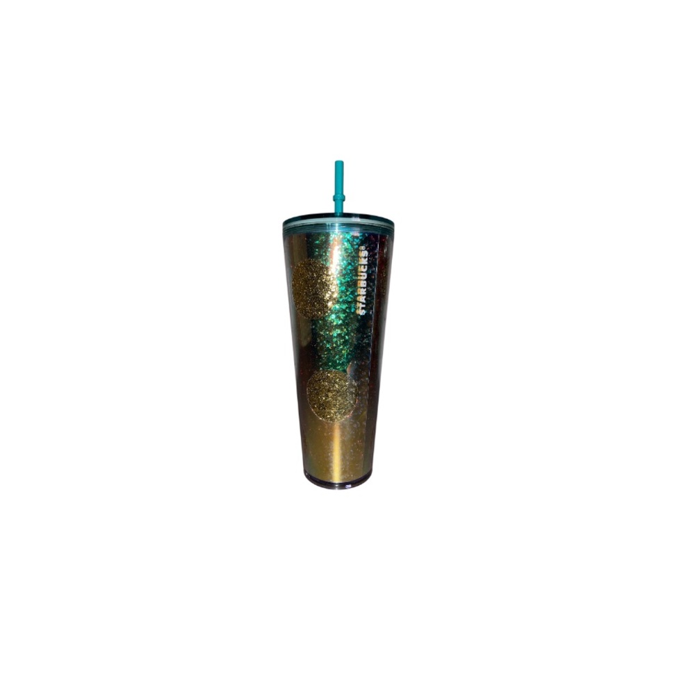 Starbucks Sparkly Polka Dot Gold 24 Ounce Venti Acrylic Tumbler